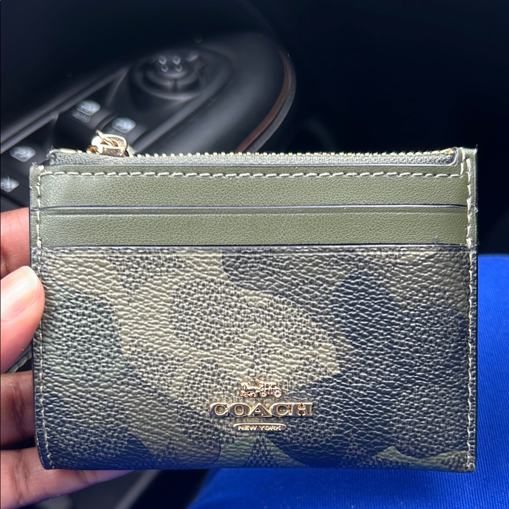 Coach Olive Camouflage Card Holder